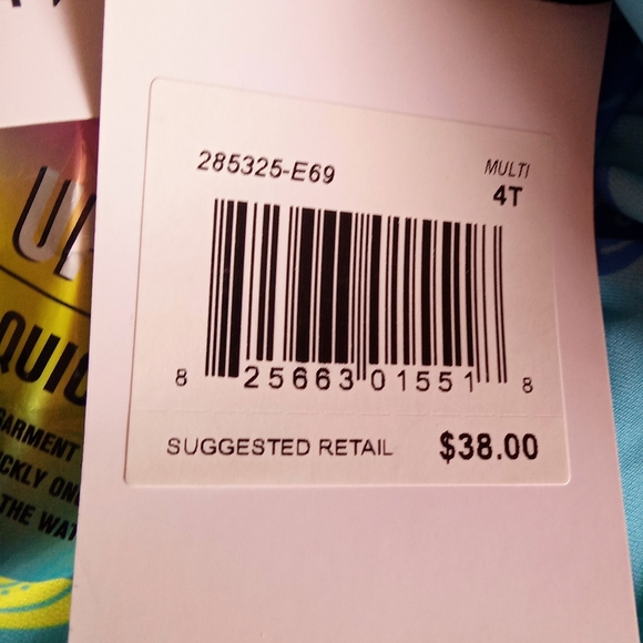 NFS.        Hurley 2 piece set, swimsuit & headband sz 3T, 4T MSRP $38 - Picture 6 of 8